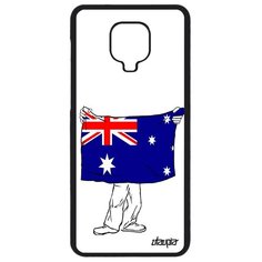 Чехол на смартфон Xiaomi Redmi Note 9S, "Флаг Австралии с руками" Патриот Путешествие Utaupia