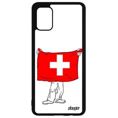 Чехол на смартфон Galaxy A51, "Флаг Швейцарии с руками" Путешествие Патриот Utaupia