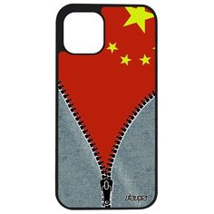 Чехол на смартфон Apple iPhone 12, "Флаг Китая на молнии" Патриот Путешествие Utaupia