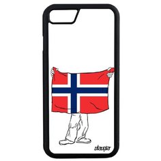 Чехол на смартфон Apple iPhone SE 2020, "Флаг Норвегии с руками" Государственный Путешествие Utaupia