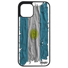 Чехол на смартфон Apple iPhone 12 mini, "Флаг Аргентины на ткани" Страна Государственный Utaupia