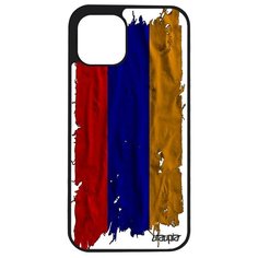 Чехол на смартфон Apple iPhone 12 mini, "Флаг Армении на ткани" Государственный Патриот Utaupia