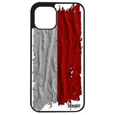 Чехол на смартфон Apple iPhone 12 mini, "Флаг Польши на ткани" Страна Государственный Utaupia