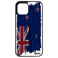 Чехол на смартфон Apple iPhone 12 mini, "Флаг Новой Зеландии на ткани" Патриот Utaupia