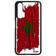 Чехол на смартфон Honor 20 Pro, "Флаг Марокко на ткани" Патриот Utaupia