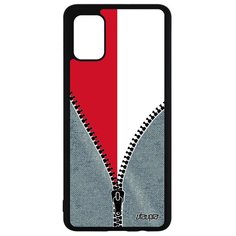 Чехол на смартфон Samsung Galaxy A51, "Флаг Монако на молнии" Туризм Государственный Utaupia
