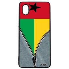 Чехол на смартфон Samsung Galaxy A01, "Флаг Гвинеи Бисау на молнии" Патриот Страна Utaupia