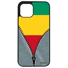 Чехол на смартфон iPhone 12, "Флаг Гвинеи на молнии" Туризм Государственный Utaupia