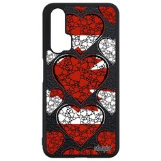 Чехол на смартфон Honor 20 Pro, "Флаг Канады с сердцем" Государственный Страна Utaupia