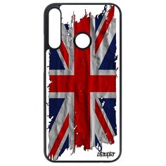 Чехол на смартфон P40 Lite E, "Флаг английский на ткани" Государственный Патриот Utaupia