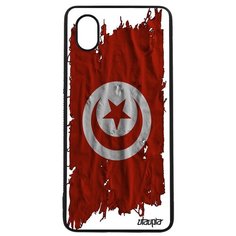 Чехол на смартфон Samsung Galaxy A01, "Флаг Туниса на ткани" Патриот Страна Utaupia