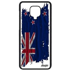 Чехол на смартфон Xiaomi Redmi Note 9 Pro, "Флаг Новой Зеландии на ткани" Патриот Utaupia