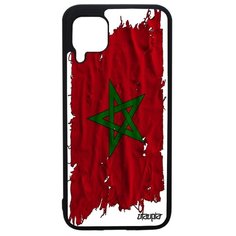 Чехол на смартфон Huawei P40 Lite, "Флаг Марокко на ткани" Патриот Страна Utaupia