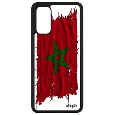 Чехол на смартфон Galaxy S20, S20 5G, "Флаг Марокко на ткани" Патриот Страна Utaupia
