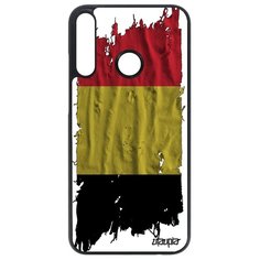 Чехол на смартфон Huawei P40 Lite E, "Флаг Бельгии на ткани" Патриот Страна Utaupia