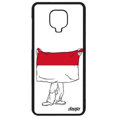 Чехол на смартфон Redmi Note 9 Pro, "Флаг Монако с руками" Патриот Туризм Utaupia