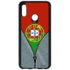 Чехол на смартфон Honor 10 Lite, "Флаг Португалии на молнии" Государственный Патриот Utaupia