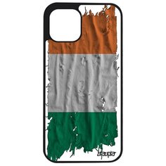 Чехол на смартфон Apple iPhone 12 pro max, "Флаг Ирландии на ткани" Патриот Utaupia