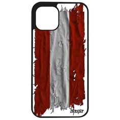 Чехол на смартфон Apple iPhone 12 pro max, "Флаг Австрии на ткани" Государственный Патриот Utaupia