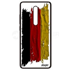 Чехол на смартфон Xiaomi Redmi K20, "Флаг Германии на ткани" Государственный Патриот Utaupia
