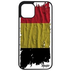 Чехол на смартфон Apple iPhone 12 pro max, "Флаг Бельгии на ткани" Страна Государственный Utaupia