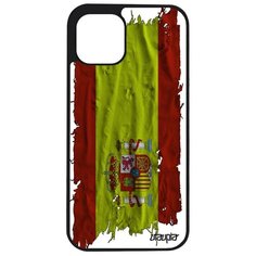 Чехол на смартфон Apple iPhone 12 pro max, "Флаг Испании на ткани" Страна Патриот Utaupia