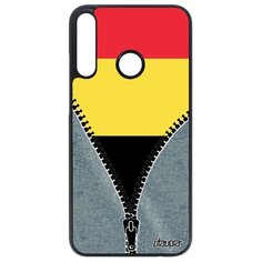 Чехол на смартфон P40 Lite E, "Флаг Бельгии на молнии" Страна Туризм Utaupia