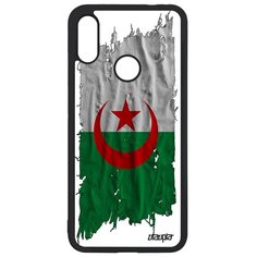 Чехол на смартфон Xiaomi Redmi Note 7, "Флаг Алжира на ткани" Государственный Патриот Utaupia