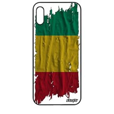 Чехол на смартфон Honor 8A, "Флаг Гвинеи на ткани" Страна Патриот Utaupia