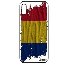 Чехол на смартфон Honor 8A, "Флаг Румынии на ткани" Государственный Страна Utaupia