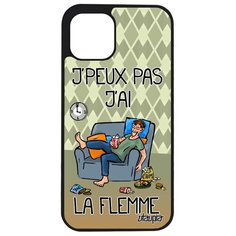 Чехол на смартфон iPhone 12, "Не могу - мне лень!" Юмор Карикатура Utaupia