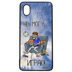 Чехол на смартфон Galaxy A01, "Не могу - играю!" Геймер Карикатура Utaupia