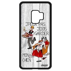Чехол на смартфон Samsung Galaxy S9, "Не могу - у меня собака!" Карикатура Шутка Utaupia
