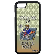 Чехол на смартфон Apple iPhone SE 2020, "Не могу - кубок мира!" Футбол Карикатура Utaupia