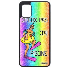 Чехол на смартфон Samsung Galaxy A31, "Не могу - у меня бассейн!" Комикс Карикатура Utaupia