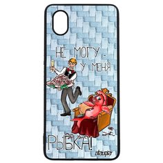 Чехол на смартфон Samsung Galaxy A01, "Не могу - у меня красная рыбка!" Предлог Карикатура Utaupia