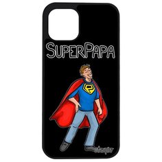 Чехол на смартфон iPhone 12 pro max, "Суперпапа" Семья Супергерой Utaupia