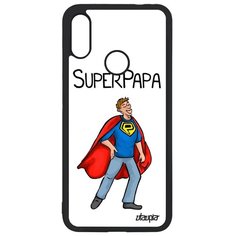 Чехол на смартфон Xiaomi Redmi Note 7, "Суперпапа" Герой Комичный Utaupia