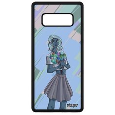 Чехол на смартфон Galaxy Note 8, "Девушка и цветы" Букет Аниме Utaupia