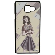 Чехол на смартфон Samsung Galaxy A3 2016, "Девушка и цветы" Портрет Манга Utaupia