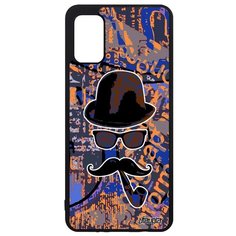 Чехол на смартфон Galaxy A41, "Мистер усы" Шляпа Чаплин Utaupia
