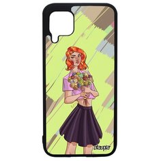 Чехол на смартфон P40 Lite, "Девушка и цветы" Портрет Модель Utaupia