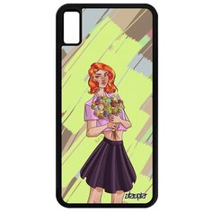 Чехол на смартфон iPhone XS Max, "Девушка и цветы" Модель Манга Utaupia