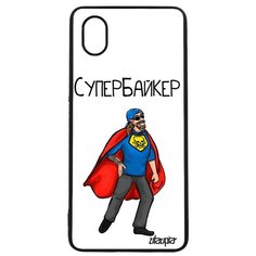 Чехол на смартфон Samsung Galaxy A01, "Супербайкер" Супергерой Байкер Utaupia