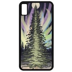 Чехол на смартфон Apple iPhone XS Max, "Зимняя ель" Сияние Луна Utaupia
