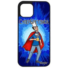 Чехол на смартфон iPhone 12 pro max, "Супербретонка" Комикс Шутка Utaupia