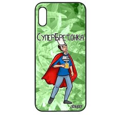 Чехол на смартфон Honor 8A, "Супербретонка" Франция Комичный Utaupia