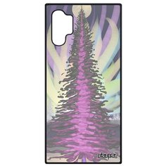 Чехол на смартфон Galaxy Note 10 Plus, "Зимняя ель" Ночь Зима Utaupia