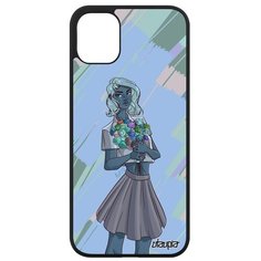 Чехол на смартфон Apple iPhone 11, "Девушка и цветы" Аниме Модель Utaupia