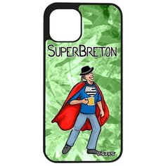 Чехол на смартфон iPhone 12 pro max, "Супербретонец" Комичный Герой Utaupia